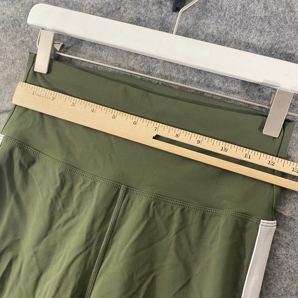 ZYIA Active Leggings 4 Forest Green High Rise Stripe Luxe 7/8 Workout - Picture 5 of 11